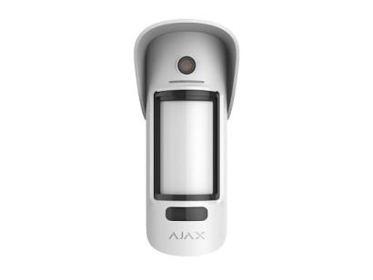 Detector de miscare exterior wireless PIR cu camera AJAX MotionCam Outdoor WH, 15 m, antimasking