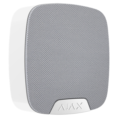 Sirena wireless de interior AJAX HomeSiren WH, 105 dB, RF 2000 m, 5 ani autonomie