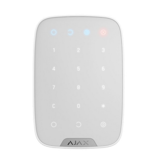 Tastatura cu touch wireless AJAX KeyPad WH, 15 taste, silent alarm, 1700 m - 15 taste, silent alarm, 1700 m